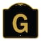 Signmission Designer Series Sign-Sign W/ Letter G, Black & Gold Aluminum Sign, 18" x 18", BG-1818-22952 A-DES-BG-1818-22952 - alternate 1